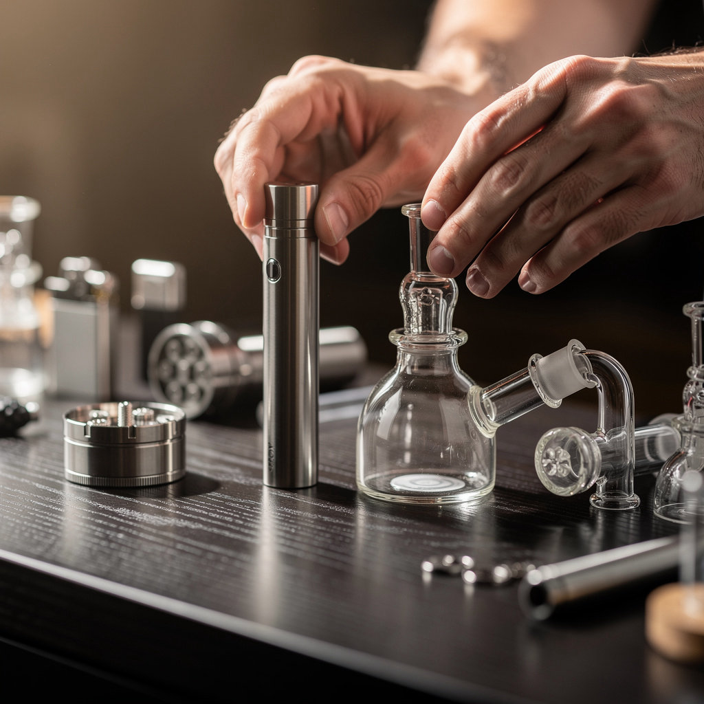 Illusions Vape & Pipes premium brand showcase featuring authentic Roor, Chameleon Glass, and PAX products in Santa Barbara